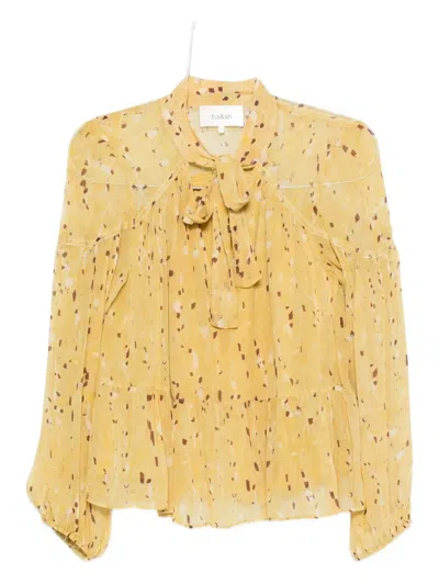 Ba&sh Kamala Pleated Blouse In Yellow