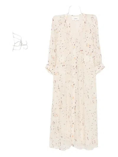 Ba&sh Karla Button-front Printed Dress In Neutral