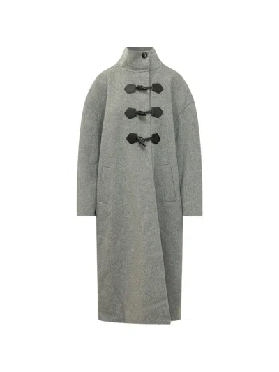 Ba&sh Kaya Toggle-fastening Coat In Gray