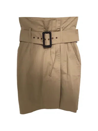 Pre-owned Ba&sh Kim Belt Mini Skirt In Neutral