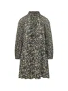 KIMIA RUFFLED FLORAL-PRINT MINI DRESS