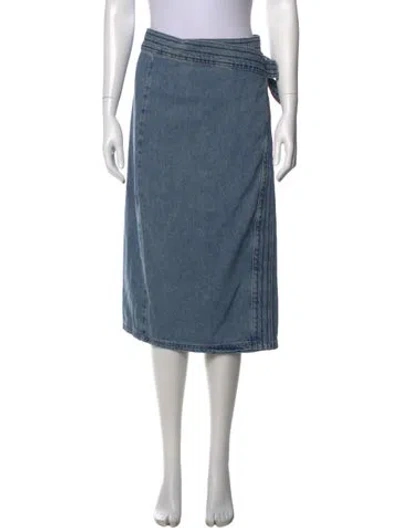 Pre-owned Ba&sh Knee-length Skirt W/ Tags In Blue