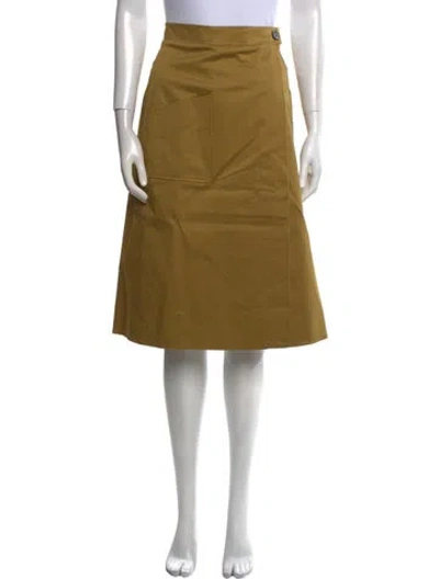 Pre-owned Ba&sh Knee-length Skirt In Yellow