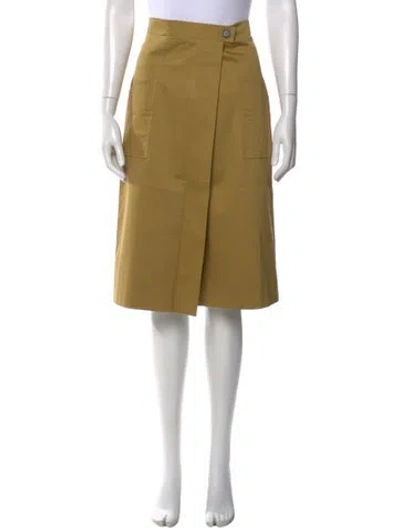 Pre-owned Ba&sh Knee-length Skirt In Yellow