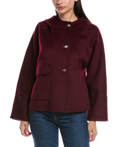 Ba&sh Kove Wool-blend Jacket In Burgundy