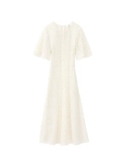 Ba&sh Lace Midi Dress In Neutral