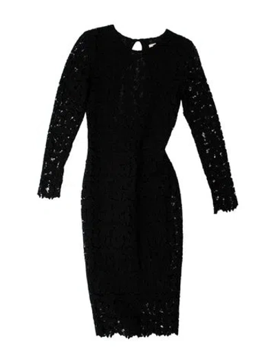 Pre-owned Ba&sh Lace Pattern Knee-length Dress In Blue