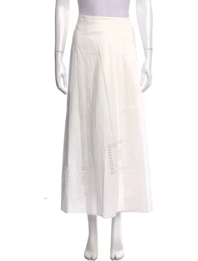 Pre-owned Ba&sh Lace Pattern Long Skirt W/ Tags In White