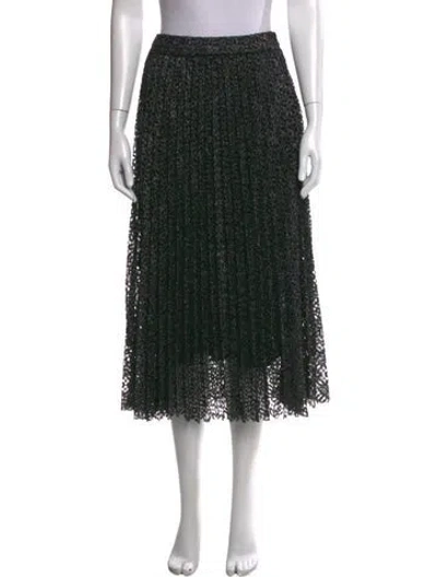 Pre-owned Ba&sh Lace Pattern Midi Length Skirt W/ Tags In Black