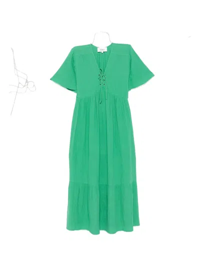 Ba&sh Lace-up Midi Dress