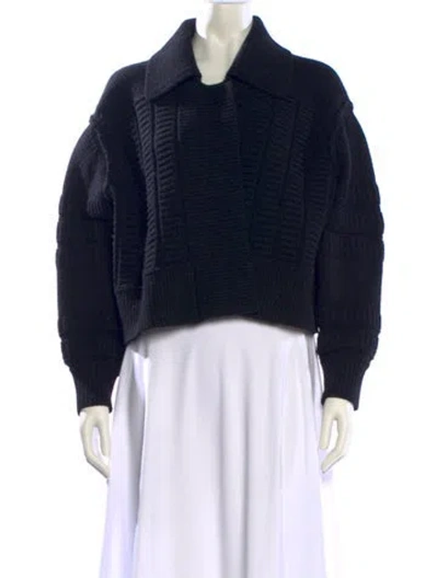 Pre-owned Ba&sh Lambswool Crew Neck Sweater In Black