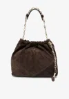 Ba&sh Large June Suede Shoulder Bag In Brown