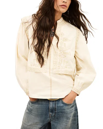 Ba&sh Ba & Sh Laura Embroidered Blouse In Off White