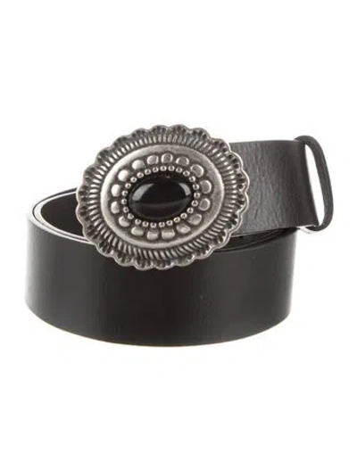 Pre-owned Ba&sh Leather Belt In Black