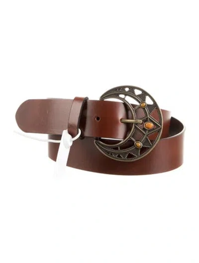 Pre-owned Ba&sh Leather Belt In Brown