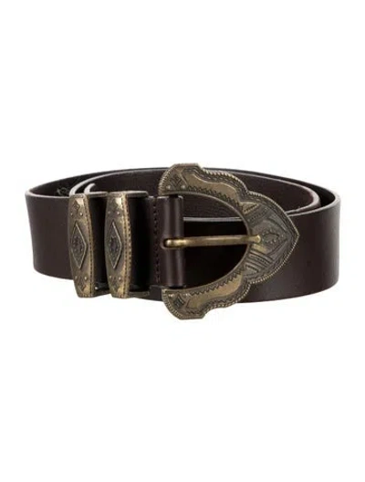 Pre-owned Ba&sh Leather Belt In Brown