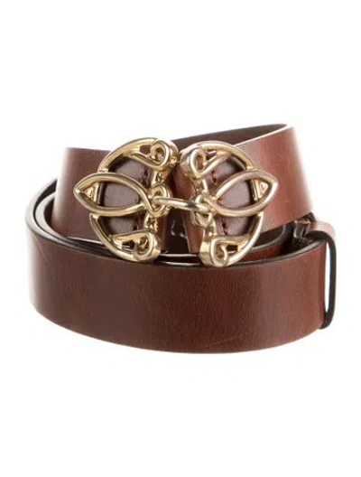 Pre-owned Ba&sh Leather Belt Kit In Brown