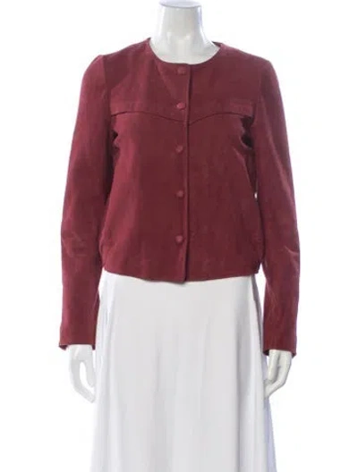 Pre-owned Ba&sh Leather Blazer In Pink