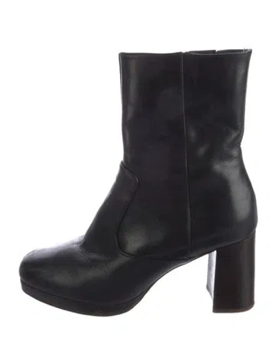 Pre-owned Ba&sh Leather Boots In Black