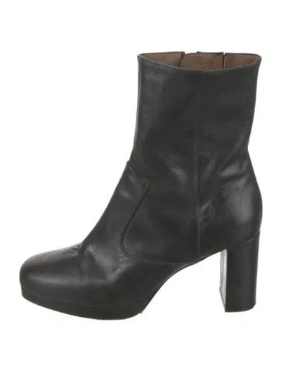 Pre-owned Ba&sh Leather Boots In Black