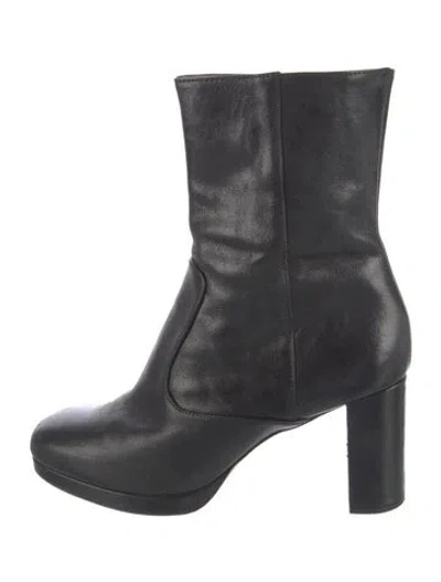 Pre-owned Ba&sh Leather Boots In Black