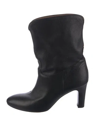 Pre-owned Ba&sh Leather Boots In Black