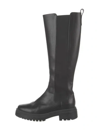 Pre-owned Ba&sh Leather Boots In Black