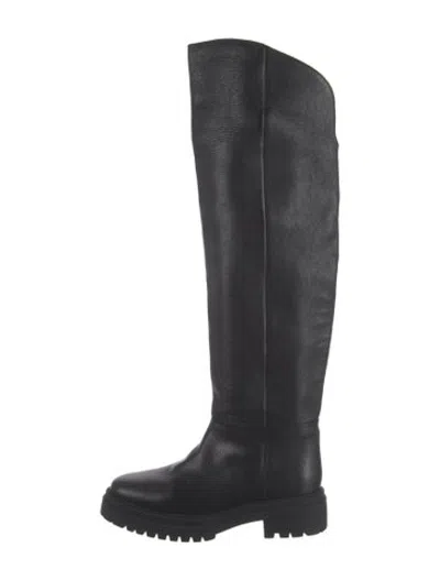 Pre-owned Ba&sh Leather Boots In Black