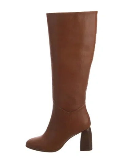 Pre-owned Ba&sh Leather Boots In Brown