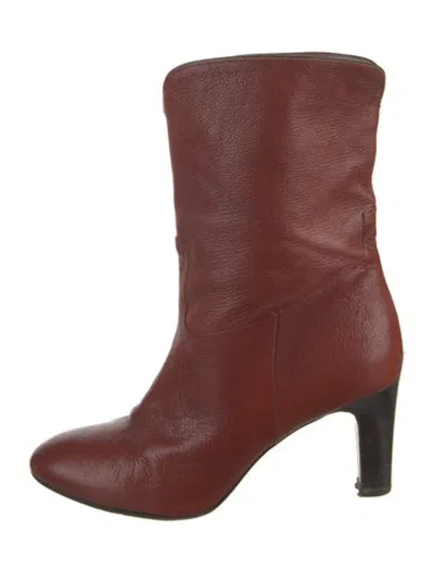 Pre-owned Ba&sh Leather Boots In Brown