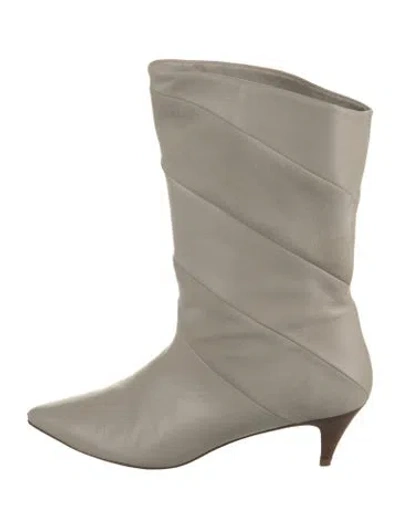 Pre-owned Ba&sh Leather Boots In Neutral