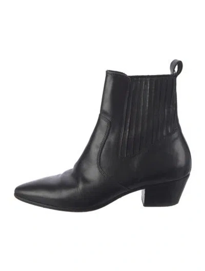 Pre-owned Ba&sh Leather Chelsea Boots In Black