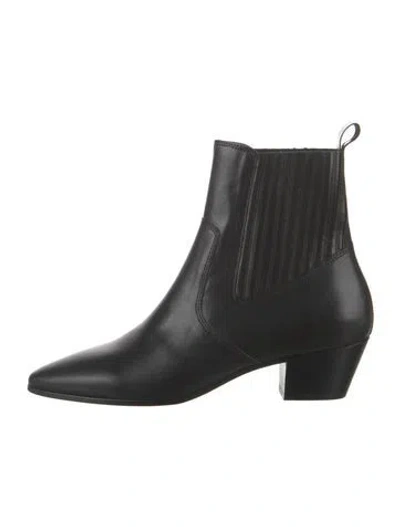 Pre-owned Ba&sh Leather Chelsea Boots In Black