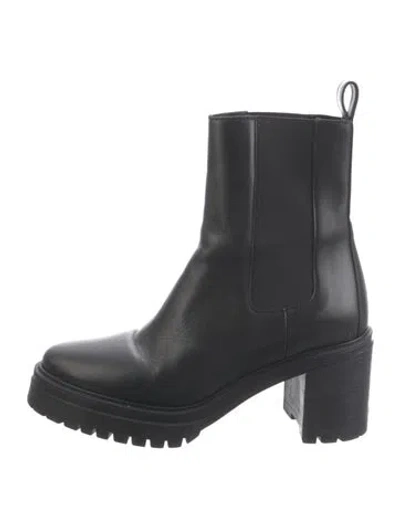 Pre-owned Ba&sh Leather Chelsea Boots In Black