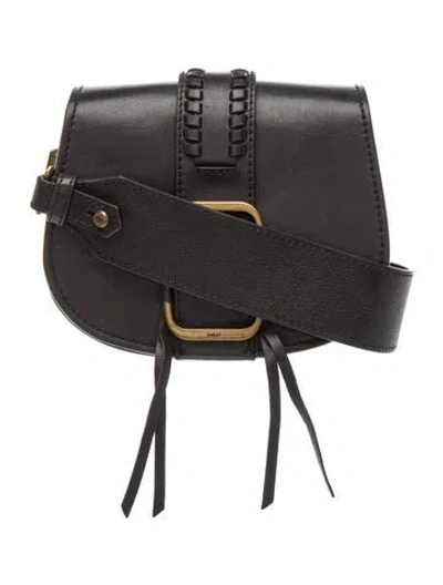 Pre-owned Ba&sh Leather Crossbody Bag In Black