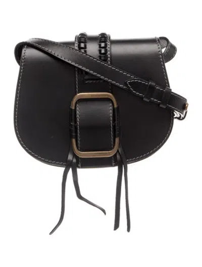Pre-owned Ba&sh Leather Crossbody Bag In Black