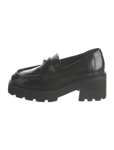 Pre-owned Ba&sh Leather Loafers In Black