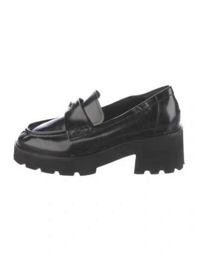 Pre-owned Ba&sh Leather Loafers In Black