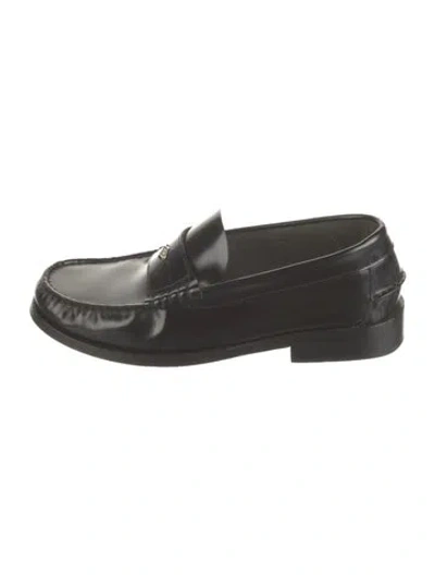 Pre-owned Ba&sh Leather Loafers In Black