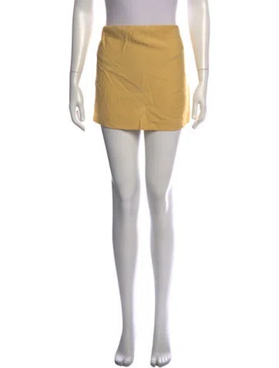 Pre-owned Ba&sh Leather Mini Skirt In Neutrals