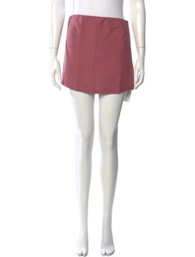 Pre-owned Ba&sh Leather Mini Skirt In Pink