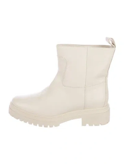 Pre-owned Ba&sh Leather Rain Boots In Neutral
