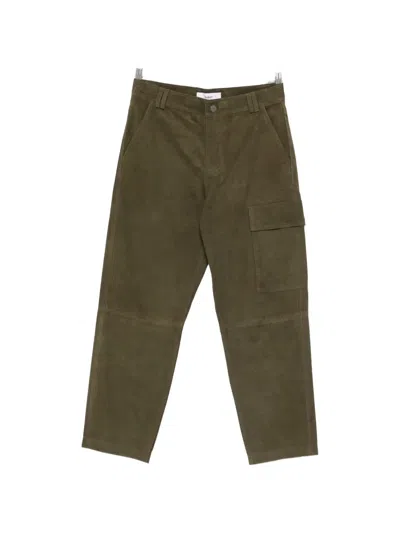 Ba&sh Leather Trousers In Green
