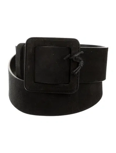 Pre-owned Ba&sh Leather Waist Belt In Black