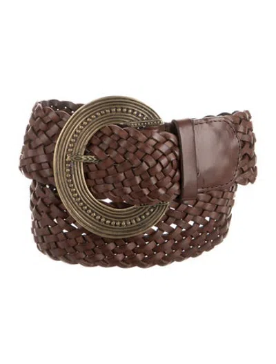 Pre-owned Ba&sh Leather Waist Belt In Brown