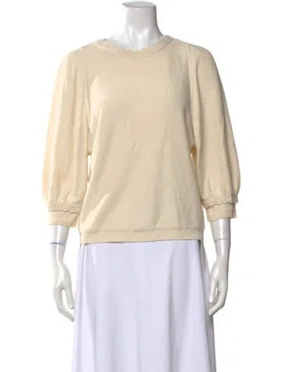 Pre-owned Ba&sh Linen Crew Neck Sweater In Neutrals