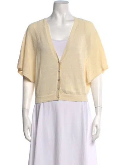 Pre-owned Ba&sh Linen V-neck Sweater In Neutrals
