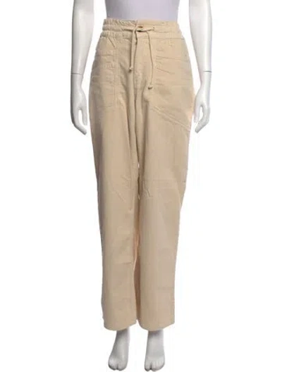 Pre-owned Ba&sh Linen Wide Leg Pants W/ Tags In Neutral