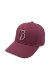 Ba&sh Logo-embroidered Baseball Cap In Burgundy