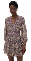 Ba&sh Loly Long Sleeve Dress In Violet